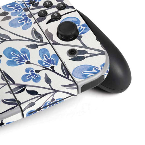 Cat Coq Blue Cherry Blossoms Nintendo Switch OLED (2021) Skin